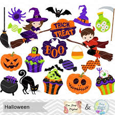 Instant Download Halloween Clip Art Halloween Digital Etsy In 2021 Halloween Clips Halloween Digital Vintage Halloween Prints