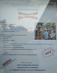 We did not find results for: Lowongan Kerja Loker Operator Produksi Pt Asaba Metal Industri Lowongan Kerja Loker Terbaru