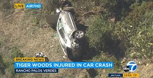 Tiger woods ' february crash was caused by excessive speed, the los angeles county sheriff's office said wednesday. News Helicopters Show Extent Of Damage To Tiger Woods Vehicle Offside