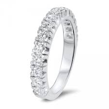 Alliance or blanc 1/2 tour diamant. Alliance Or Blanc Palladie Diamants Naya