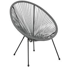 Flash Furniture Valencia Oval Comfort Series Take Ten Grey Rattan Lounge Chair Walmart Com Rattan Lounge Chair Black Side Chair Flash Furniture