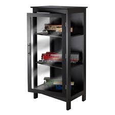 Display your collections with display cabinets & cases that neatly tuck everything away. Winsome Wood Poppy Display Cabinet 23 62 In X 47 24 In Black 20523 Rona