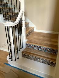 Trex's affordable railing line offers an easy installation process that's perfect for the diyer. White Interior Stair Handrail Painting Surepro Painting