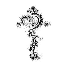 The interesting thing is that he is holding a baby dragon in his arms while another one is hanging on to his leg. Dragon Cross Cross Temporary Semi Permanent Tattoos Momentary Ink