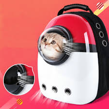 Pet Dog Cat Backpack Travel Cat Carrier Double Shoulder Bag Space Capsule Cat Backpack For Bag Small Pet Pet Backpack Dog Backpack Carrier Pet Backpack Carrier