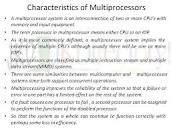 Image result for what are the characteristics of multiprocessors