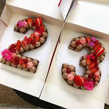 Whichever number you are celebrating, our irresistible number cakes topped with rainbow sprinkles will only add to the party fun. Number Cake 23 Fruits Rouges Chocolat Fun Desserts Number Cakes Eat Cake
