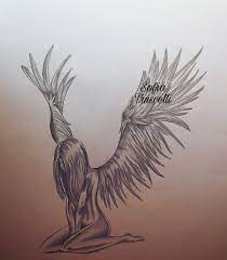 Angel Drawing Draw Art Myart Tumblr Color Sketch Sketchbook Ali Wings Art Drawings Tattoo Designs