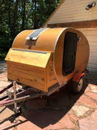 Teardrop Camper Made From Wood In 2021 Teardrop Camper Diy Teardrop Trailer Teardrop Camper Plans