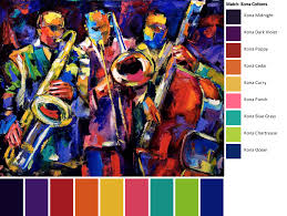 Alyof March Jazz Colors Music Coloring Color Palette