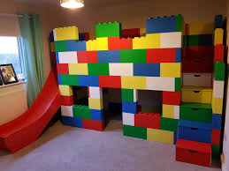 Lego Block Playhouse Bed With A Slide Plan Itwood Lego Bedroom Playhouse Bed Lego Bedroom Decor