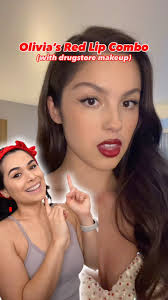 I was absolutely obsessed with @oliviarodrigo’s shiny red lip at the  Grammys last night, I was inspired to recreate it with drugstore products I  had