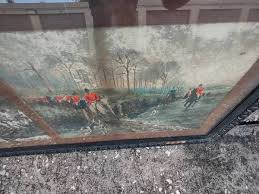 Stunning Antique 19th Century Fox Hunting British Hand Colored Print