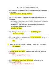 Basic Life Support Exam A/B Bundle Updated 2022/2023 - Stuvia Us