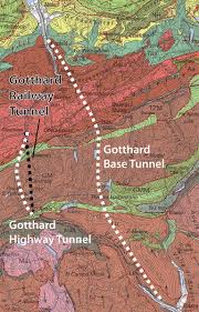 The railway (opened 1882) through the tunnel connects lucerne, switzerland, with milan.this route includes several spiral tunnels in the reuss and ticino river valleys. 6 Tectonic Map With The Final Alignment Of The Gotthard Base Tunnel Download Scientific Diagram