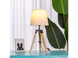 Voir les avis сlients et les priх. Lot De 2 Lampes De Chevet Trepied Hombuy Bois Blanc Vente De Lampe Conforama