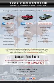 Classic Mercedes Restoration Parts Supply Store Classic Mercedes Mercedes Mercedes Benz 190