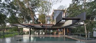 Casa En La Ladera Bauen Hillside House Industrial House Modern Villa Design