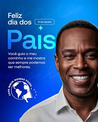 Hoje é dia de celebrar quem nos inspira a ser melhores todos os dias. 💙  Feliz Dia dos Pais! 👔✨ #DiaDosPais #GratidãoEAmor #exemplodevida