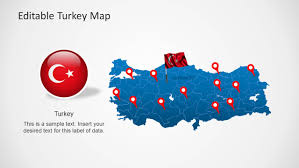 Fully editable outline map of turkey with provinces. Turkey Map Template For Powerpoint Slidemodel