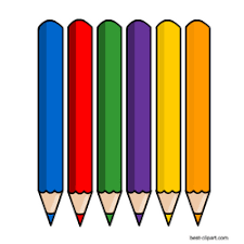 Six Color Pencils Free Clipart Image Clip Art Pencil Clipart Free Clip Art