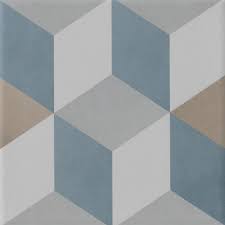 Leroy merlin supports people all around the world improve their living environment and lifestyle, by helping everyone design the home of their dreams and above all, to achieve it. Carrelage Sol Mur Forte Carreau Ciment Bleu Beige Patrimony Cube L 20 X L 20 Cm Leroy Merlin