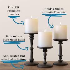 Check spelling or type a new query. Buy Matte Black Candle Holders Set Of 3 Metal Candle Holders For Pillar Candles 3 Pillar Candle Holder Centerpiece Pillar Candle Holders For Table Black Candle Holder Set