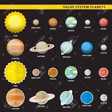 We have nine planets in our solar system. Set Of Solar System Planets In Two Color Styles Royalty Free Cliparts Vectors And Stock Illustration Image 86687261