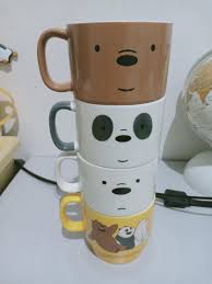 Grizzly, panda and ice bear from we bare bears™. Cn We Bare Bears Drink Mug Cup Set Of 4 Kitchen Appliances On Carousell