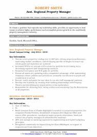 regional property manager resume