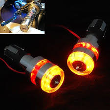 Motorcycle Handle Bar End 12v Led Turn Signal Light Lamp Amber Red For Honda Nd Motorcycle Lights Motorcycle Bike Motorcycle Decor