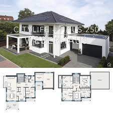 einfamilienhaus stadtvilla grundriss modern mit garage walmdach architektur haus bauen ide video house architecture design architecture house architecture design