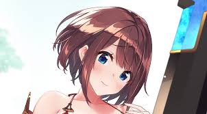 Girl with blue eyes and black hair pictures. Hd Wallpaper Anime Original Blue Eyes Brown Hair Girl Wallpaper Flare