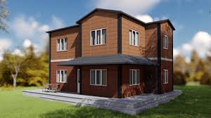 Bu iki katlı ev modelinde ise tamamen ahşap renkler kullanılmış. Goz Alici Ve Kullanisli Ahsap Prefabrik Ev Prefabrik Ev Fiyatlari