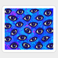 Hannah rose art trippy wallpaper cool backgrounds wallpaper. Trippy Psychedelic Blue Eyes On Vivid Bright Neon Blue Green Purple Turquoise Swirl Background Eye Sticker Teepublic