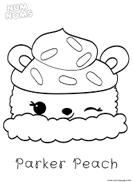 Num noms coloring pages are a fun way to enjoy your favorite toys even more. Parker Peach From Num Noms Coloring Pages Printable