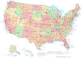 united states printable map