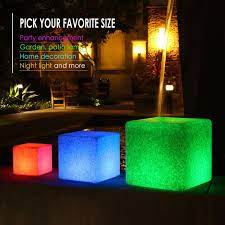 Innoka 16 Inch Led Cube Light Waterproof Cordless Extra Large Glow Cube Rechargeable Rgb Color Changing Table Chair For Cube Light Mood Lamps Patio Lamp