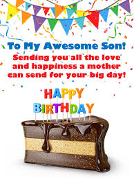 Birthday Wishes For 18 Year Old Son From Mother Fabulous Chocolate Cake Happy Birthday Card For Son From Mother Birthday Greeting Cards By Davia In 2020 Birthday Cards For Son Happy Birthday Cards Happy Birthday Friend