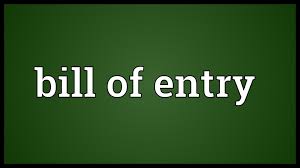 Image result for bill of entry