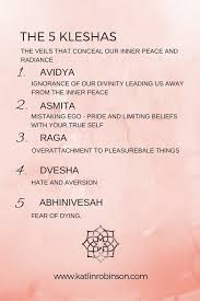 5 Kleshas An Introduction Katlin Robinson Yoga Therapy In 2020 Yoga Sutras Yoga Therapy Ashtanga Yoga