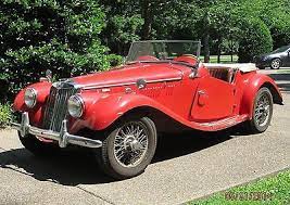 1955 Mg Tf 1500 Mgtf Red Roadster Antique English Car Mg T Series Roadsters Hybrid Car Antique Cars