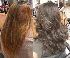 The blonde is too ashy. Extreme Color Correction From Orange Brassy To Natural Ashy Dark Blonde Used Pravana 8 11 Then Used R Hair Color Formulas Ash Brown Hair Color Tone Orange Hair