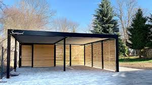Stahlzart Carport Metall Holz Stahl Doppelcarport Metallcarport Stahlcarport Modern Anthrazit Flachdach Mit A Carport Holz Stahlcarport Carport Mit Abstellraum