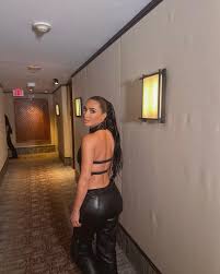 Kim Kardashian flashes her famous butt in skintight black leather pants  while partying in Miami for sexy pics | The Sun