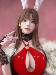 Bunny Ayumi, bunny girl, long hair, Asian, cleavage, big boobs, bunny ears,  bunny suit, lace stockings, CGI, digital art | 1600x2133 Wallpaper -  wallhaven.cc