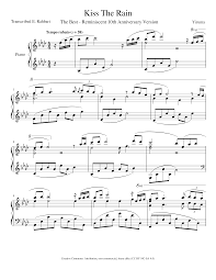 Yiruma Kiss The Rain 10th Anniversary Version Piano Sheet Music For Piano Solo Musescore Com
