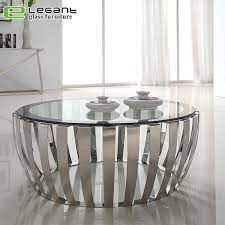 Glass coffee tables can be the focal point of any formal living room, living room, or den. China Modern Round Clear Tempered Glass Coffee Table With Stainless Steel Frame Base China Coffee Table Glass Coffee Table
