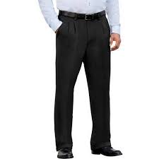 George Men S Premium Pleat Front Khaki Pants Size 36 X 34 Black Pants Big Men Khaki Pants