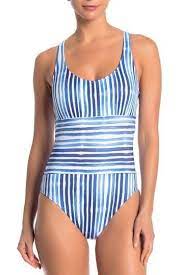 Next Blue Streak One Piece Swimsuit Nordstrom Rack Women S One Piece Swimsuits One Piece One Piece For Women